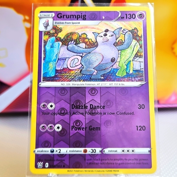 Pokemon Other - Grumpig 056/163 Pokémon TCG Reverse Holo Rare